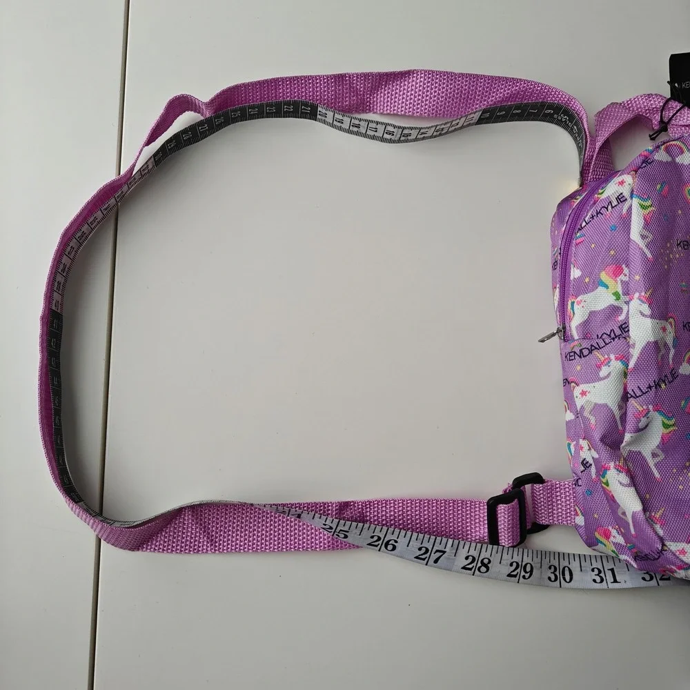 Kendall + Kylie Kids Mini Backpack Purple Unicorn Rainbow Print Girls New Tags